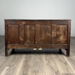 Antique 18th Century Coffer / Mule Chest In Oak