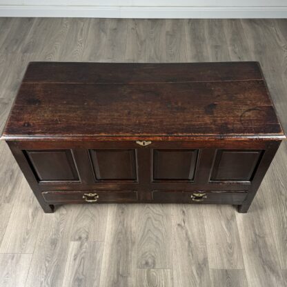 Antique 18th Century Coffer / Mule Chest In Oak - Image 9