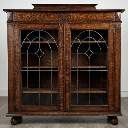 Antique 20th Century Display Cabinet In Oak