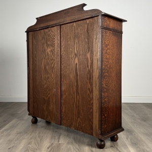 Antique 20th Century Display Cabinet In Oak