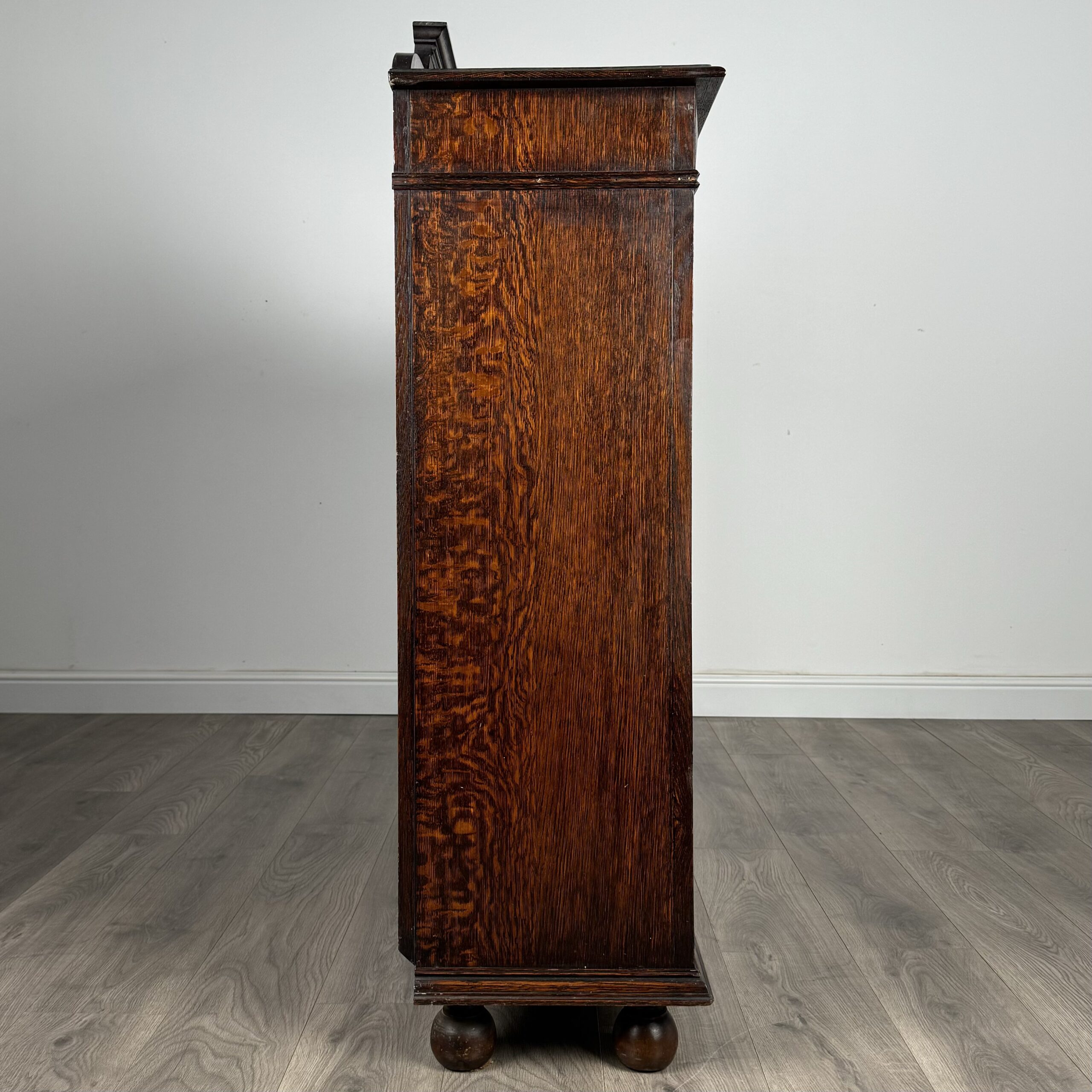 Antique 20th Century Display Cabinet In Oak