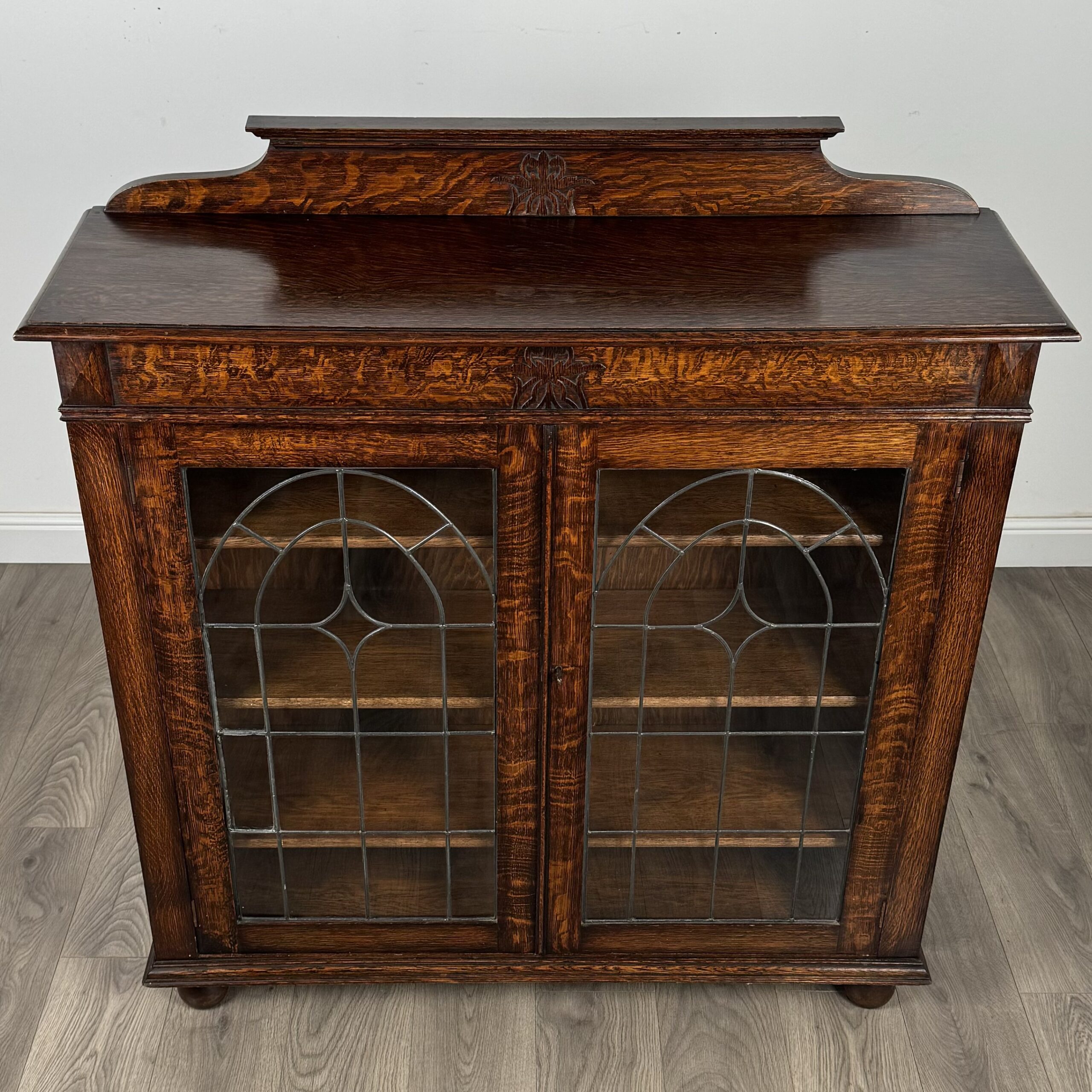 Antique 20th Century Display Cabinet In Oak
