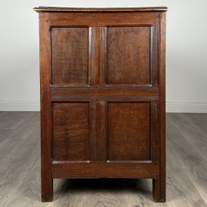 Antique 18th Century Coffer Of Unusual Size In Oak
