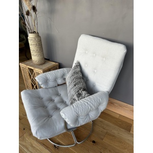 1970s chrome swivel armchair by Conran for Habitat