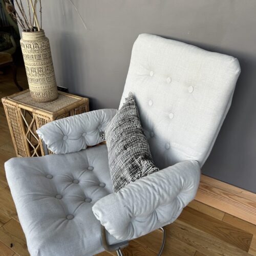 1970s chrome swivel armchair by Conran for Habitat