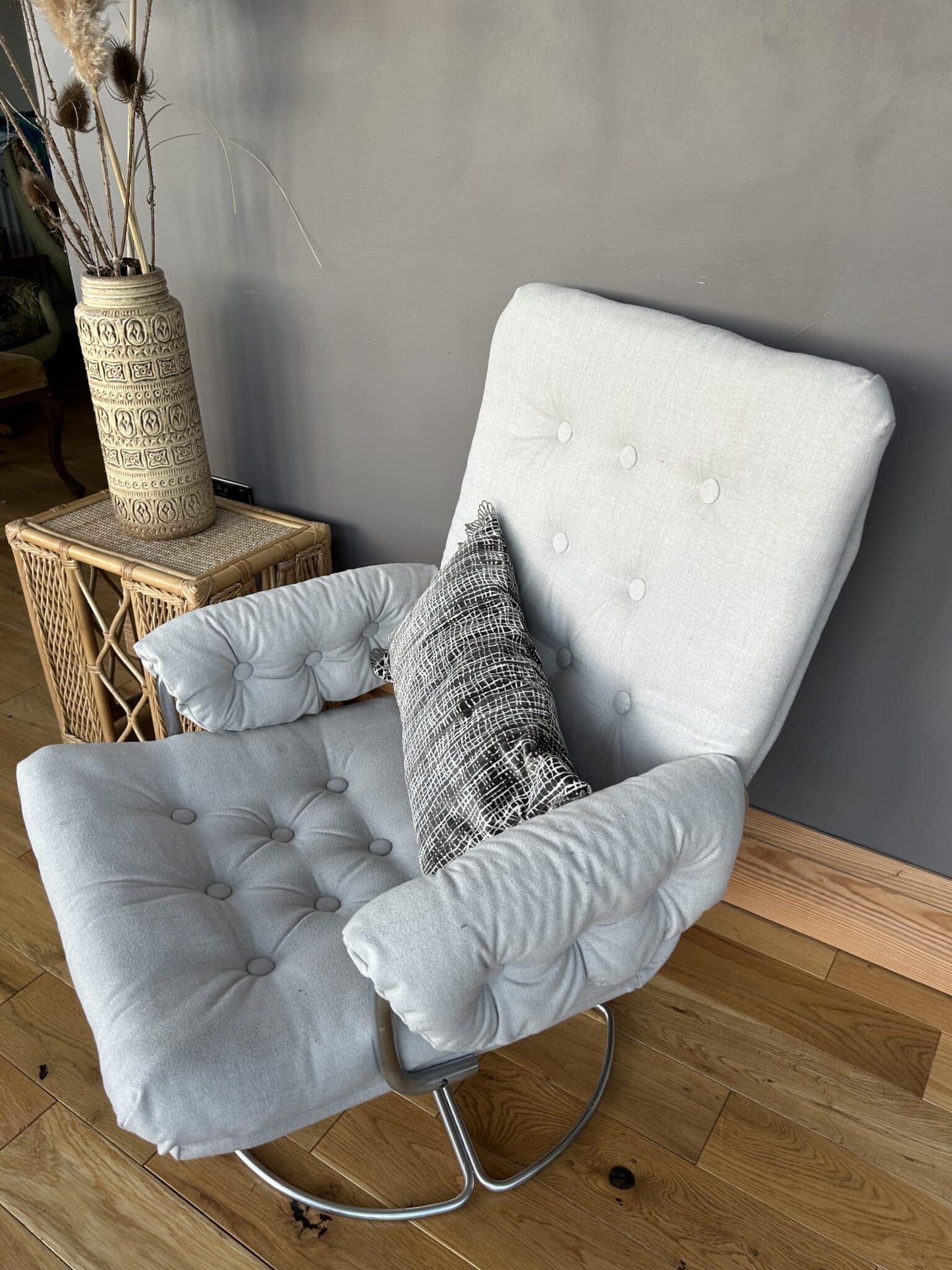 1970s chrome swivel armchair by Conran for Habitat