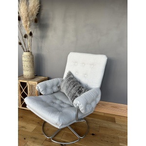 1970s chrome swivel armchair by Conran for Habitat