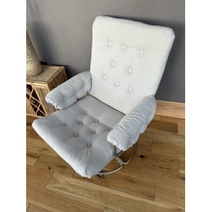 1970s chrome swivel armchair by Conran for Habitat