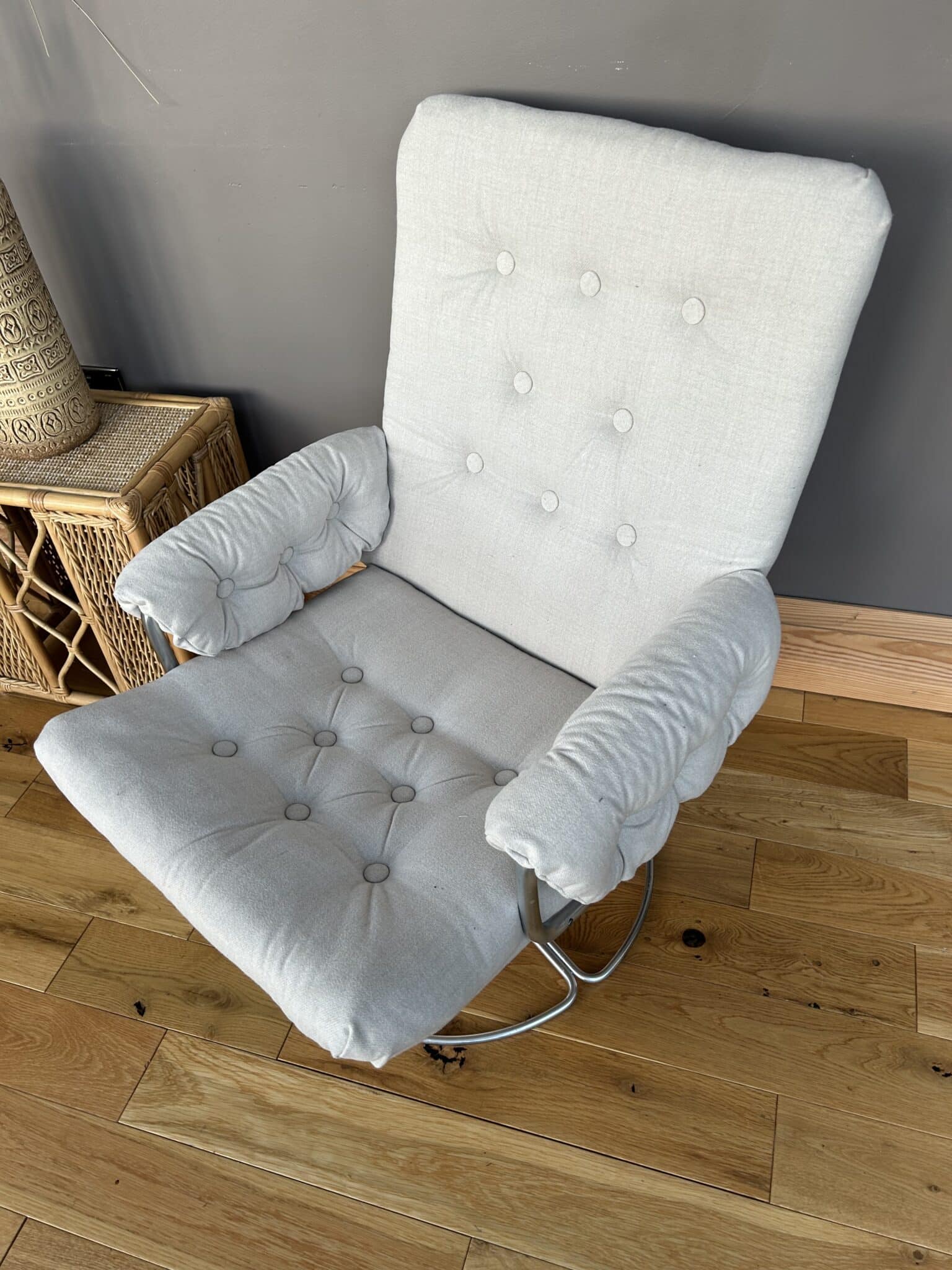 1970s chrome swivel armchair by Conran for Habitat