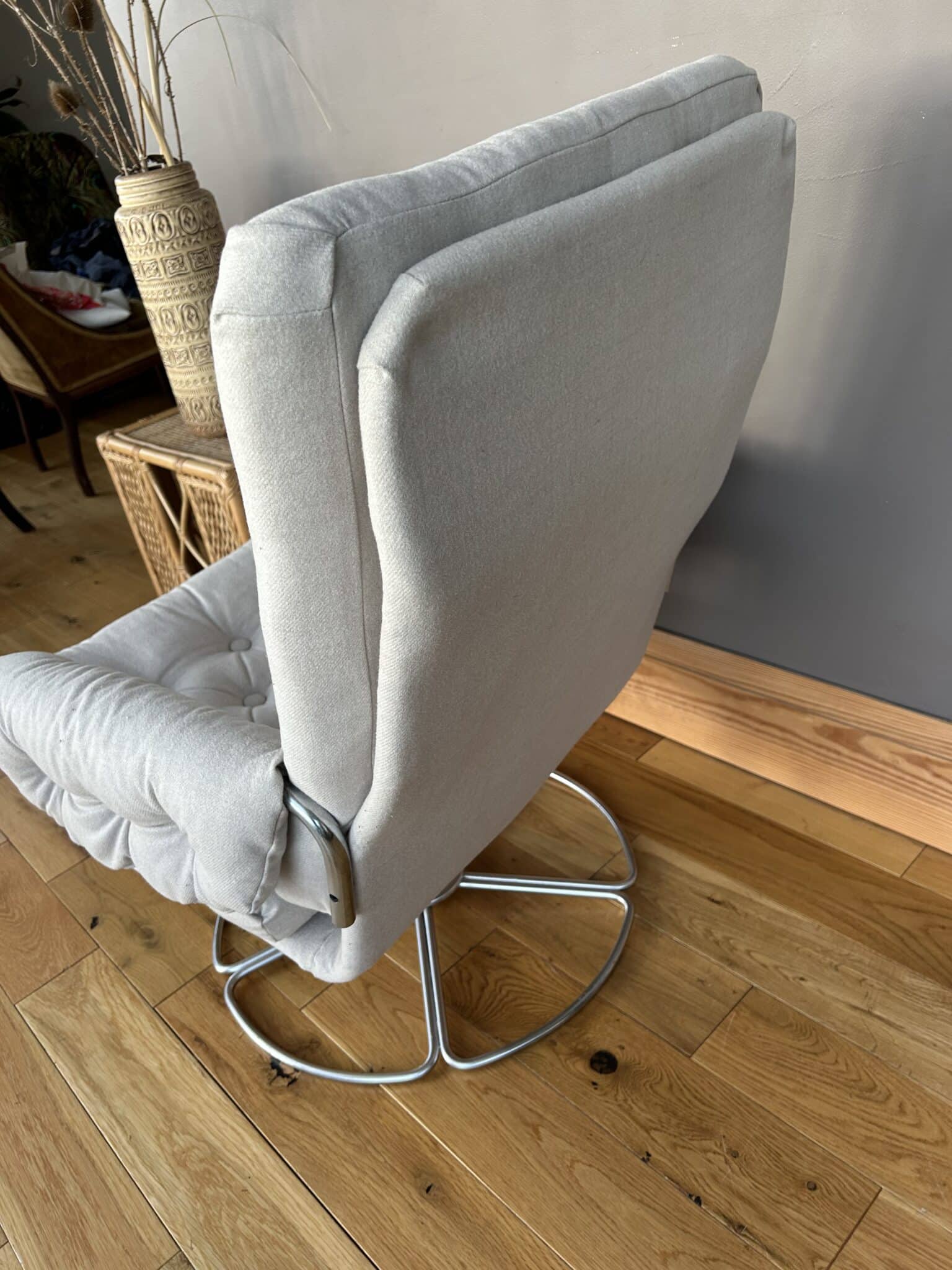 1970s chrome swivel armchair by Conran for Habitat