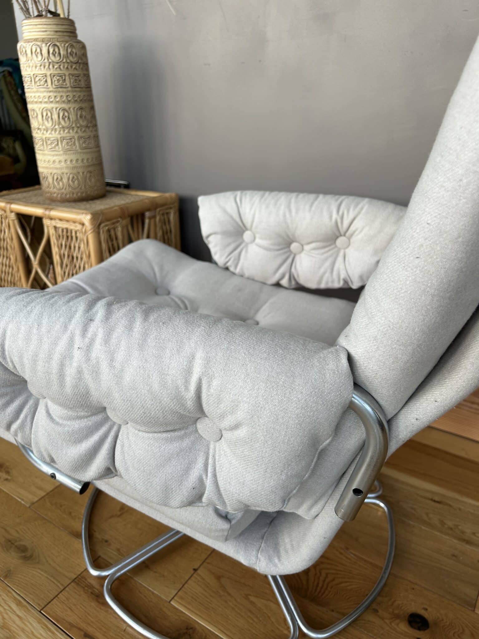 1970s chrome swivel armchair by Conran for Habitat