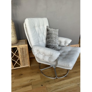 1970s chrome swivel armchair by Conran for Habitat