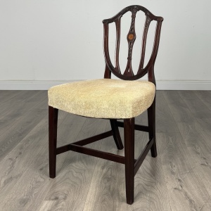 Antique 18th Century Set Of 8 Hepplewhite Style Dining Chairs