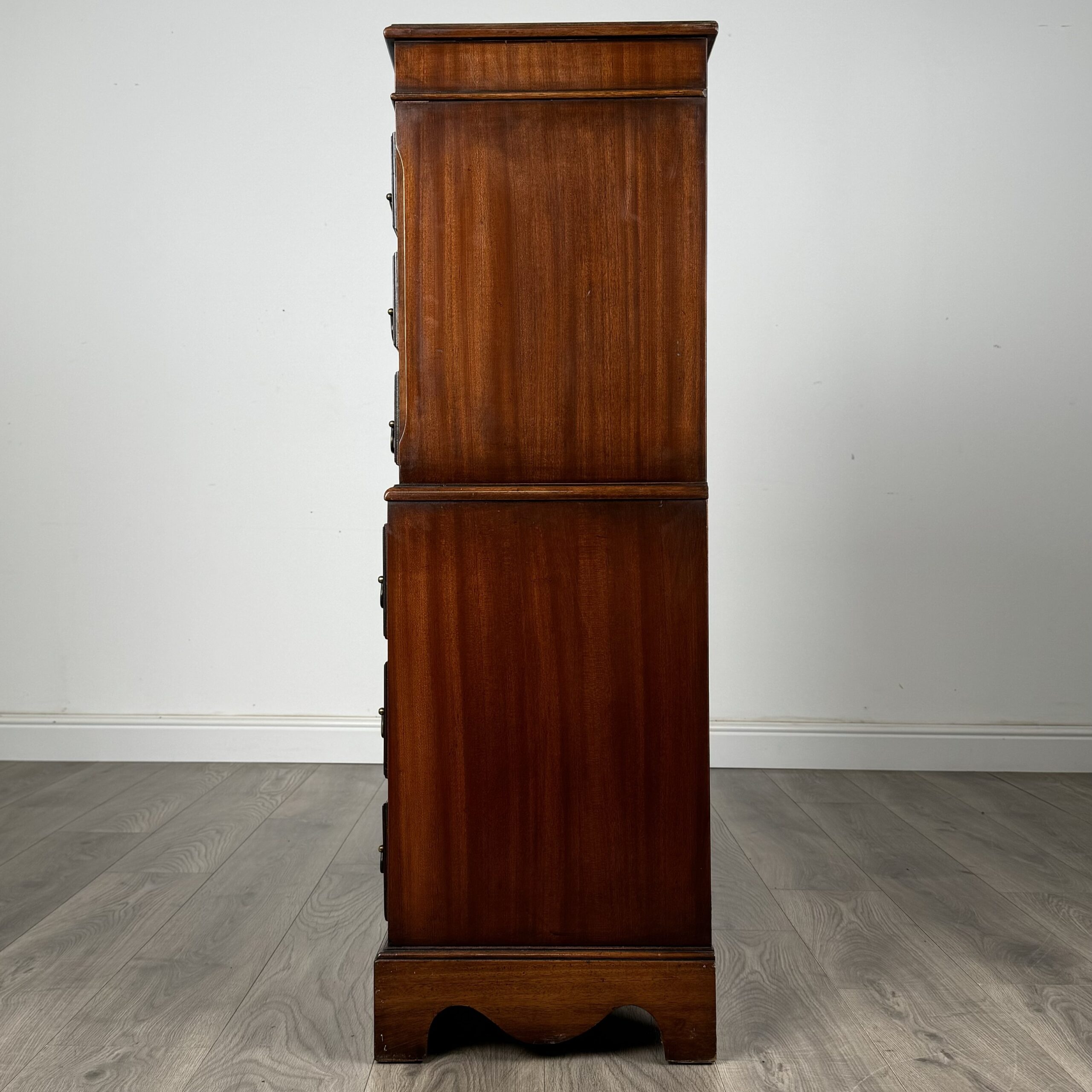 Antique 20th Century Small Chest On Chest In Mahogany