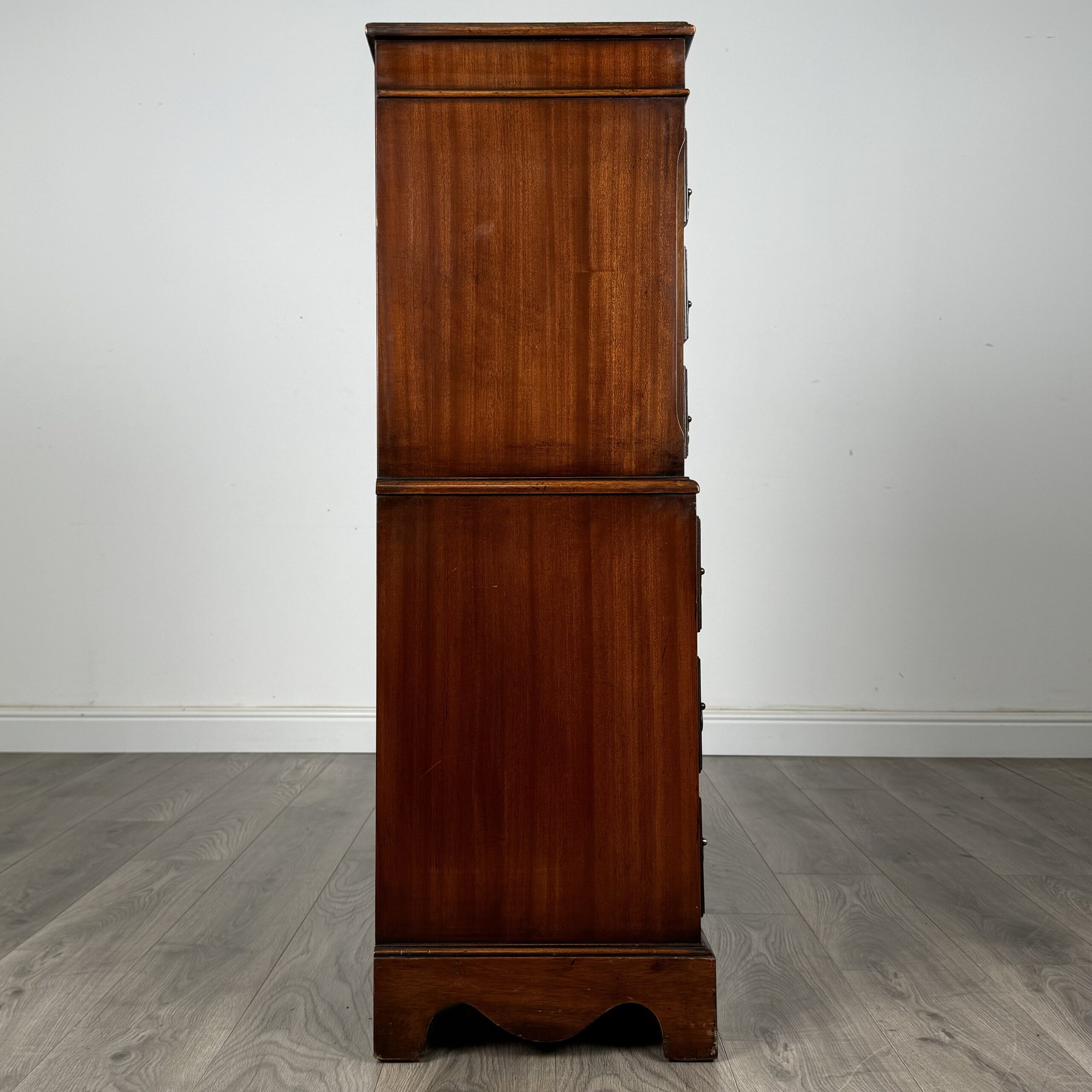 Antique 20th Century Small Chest On Chest In Mahogany