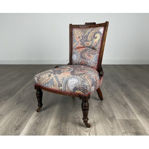Antique 20th Century Nursing Chair / Armchair In Mahogany