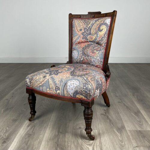 Antique 20th Century Nursing Chair / Armchair In Mahogany