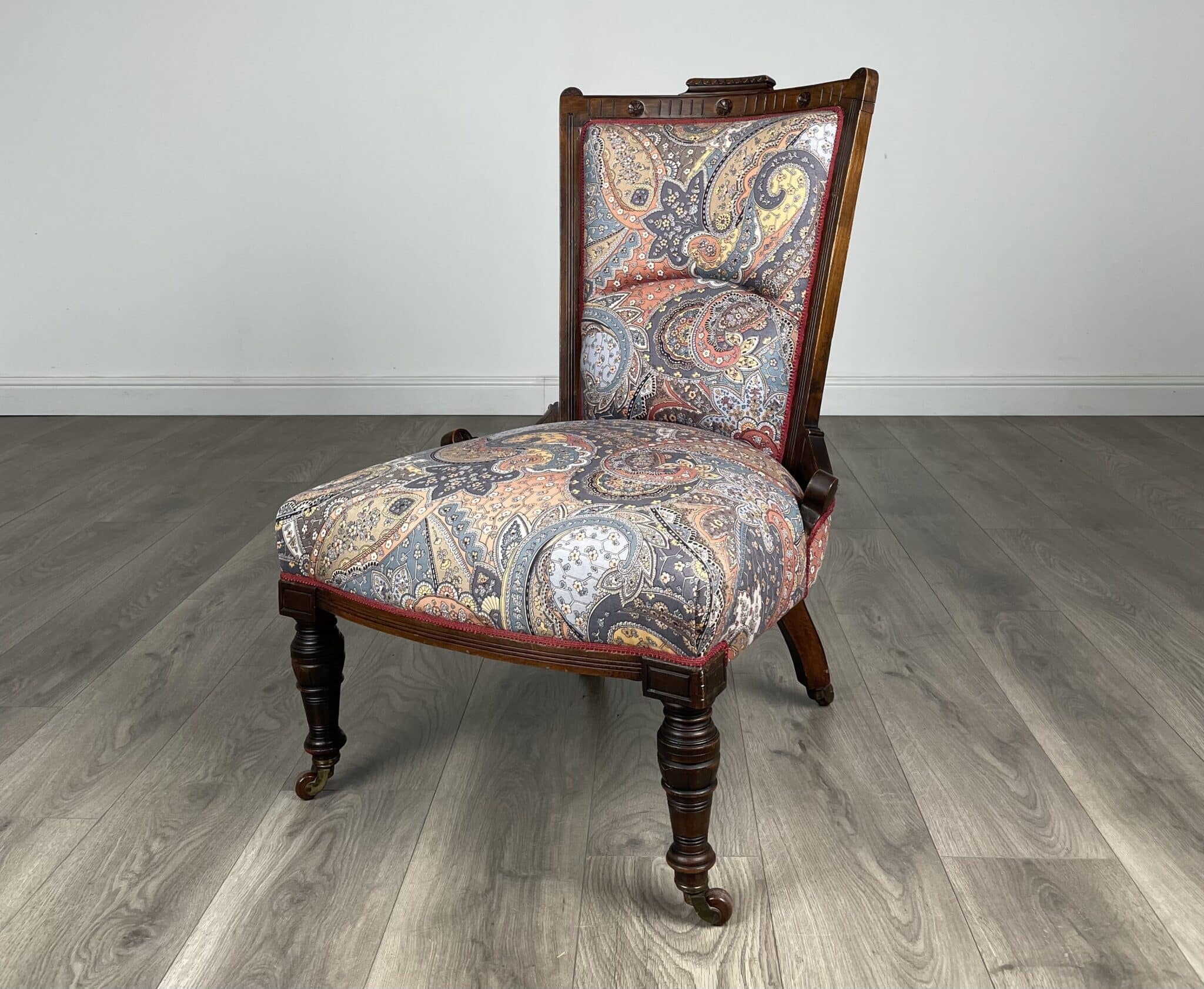 Antique 20th Century Nursing Chair / Armchair In Mahogany