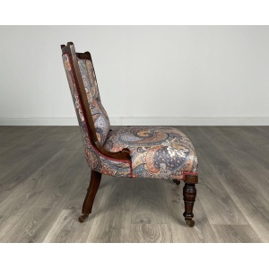 Antique 20th Century Nursing Chair / Armchair In Mahogany