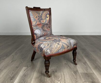 Antique 20th Century Nursing Chair / Armchair In Mahogany - Image 7