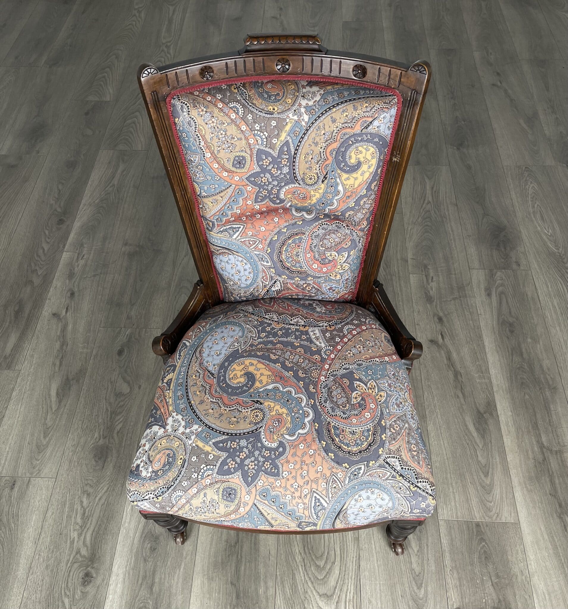 Antique 20th Century Nursing Chair / Armchair In Mahogany