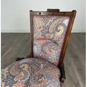 Antique 20th Century Nursing Chair / Armchair In Mahogany