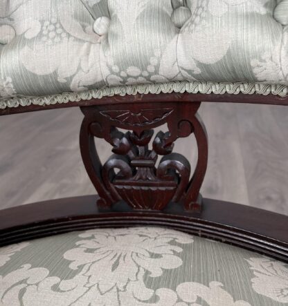 Antique 20th Century Tub Chair / Armchair In Mahogany - Image 9