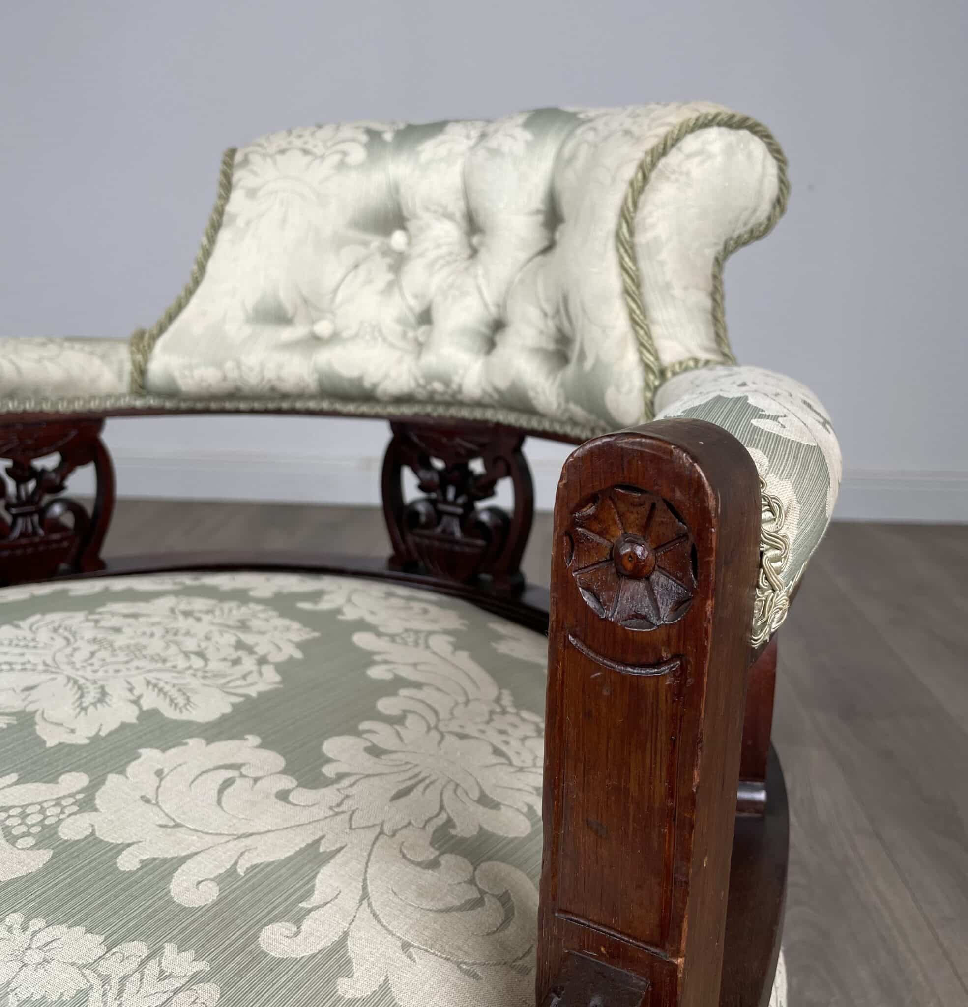 Antique 20th Century Tub Chair / Armchair In Mahogany