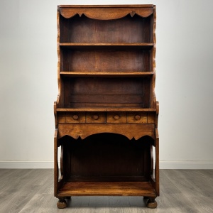 Antique Unusual 19th Century Dresser In Oak