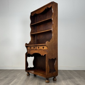 Antique Unusual 19th Century Dresser In Oak