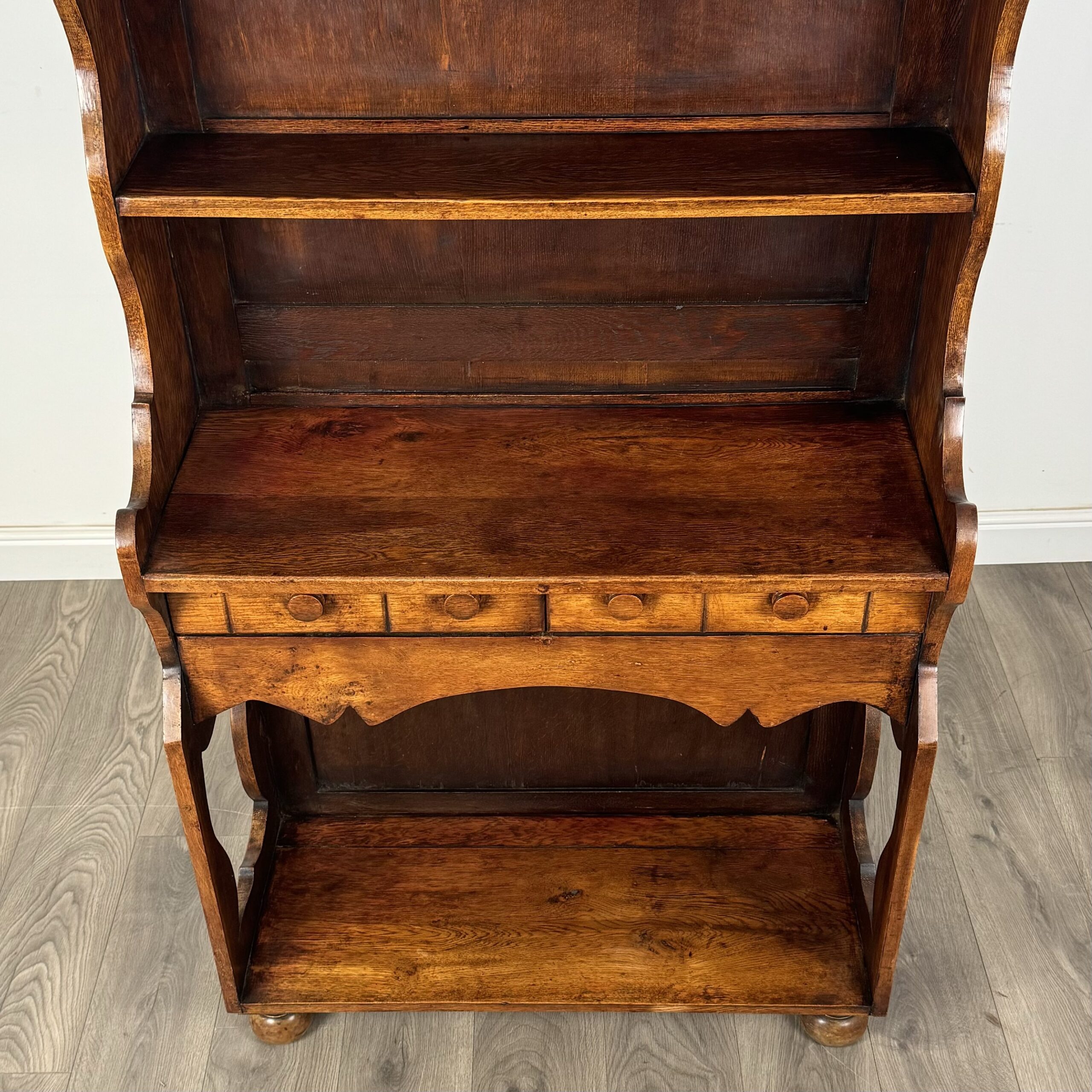 Antique Unusual 19th Century Dresser In Oak