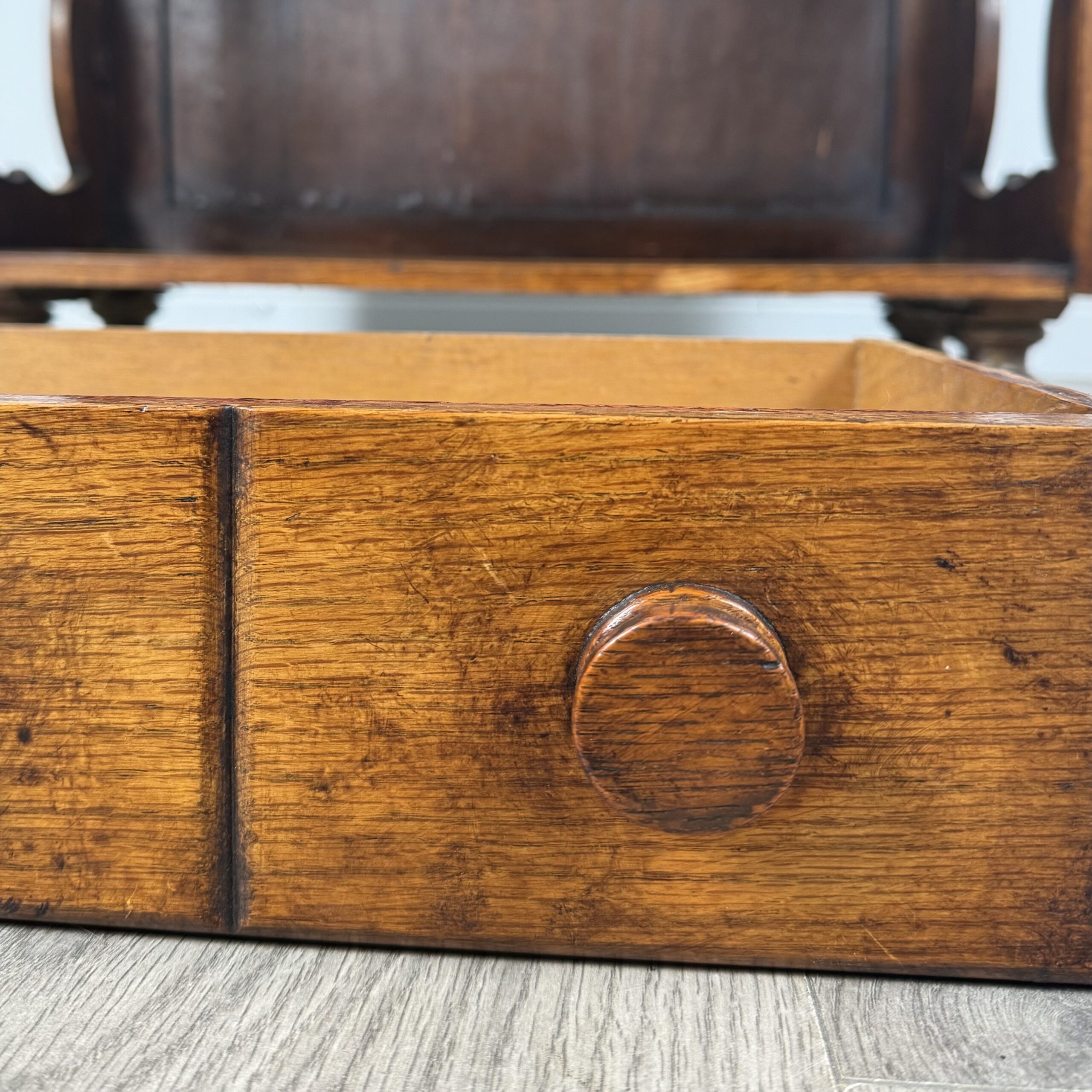 Antique Unusual 19th Century Dresser In Oak