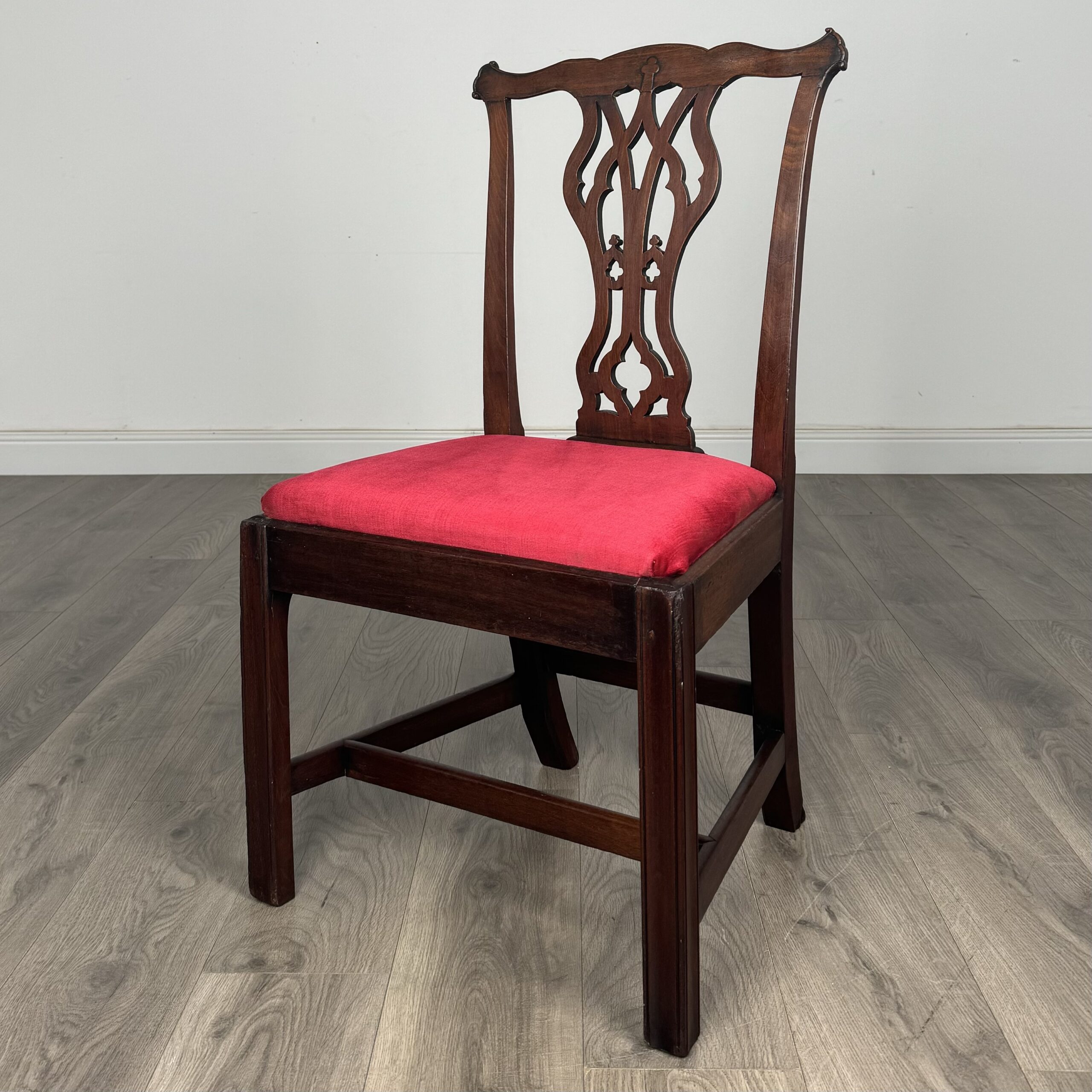 Antique 18th Century Unusual Set Of 8 Irish Dining Chairs