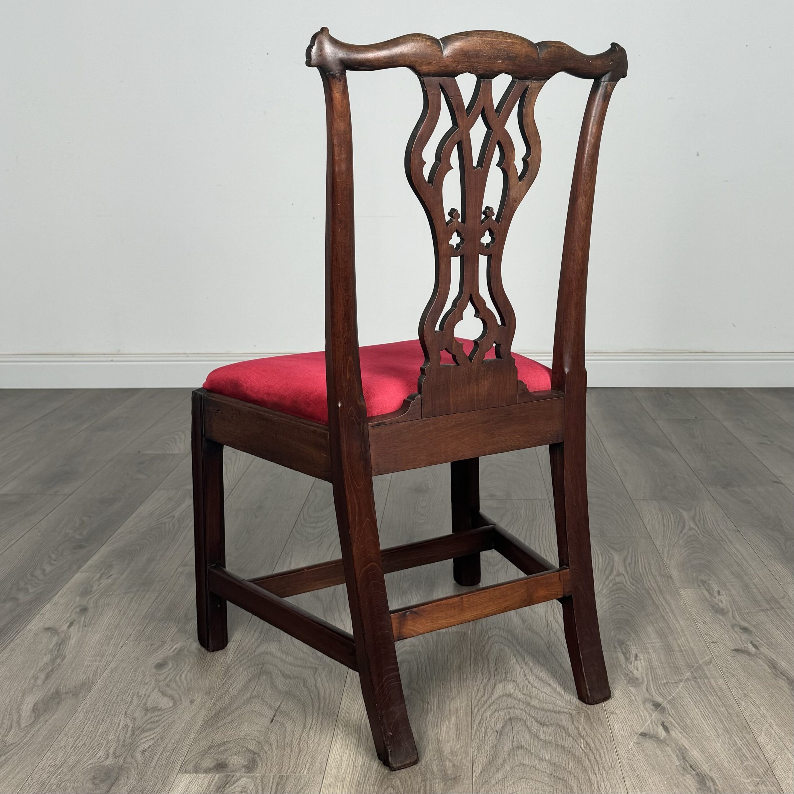 Antique 18th Century Unusual Set Of 8 Irish Dining Chairs