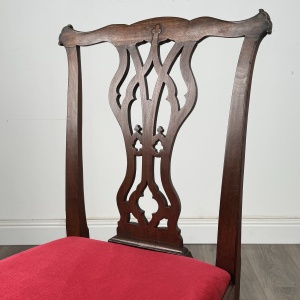 Antique 18th Century Unusual Set Of 8 Irish Dining Chairs
