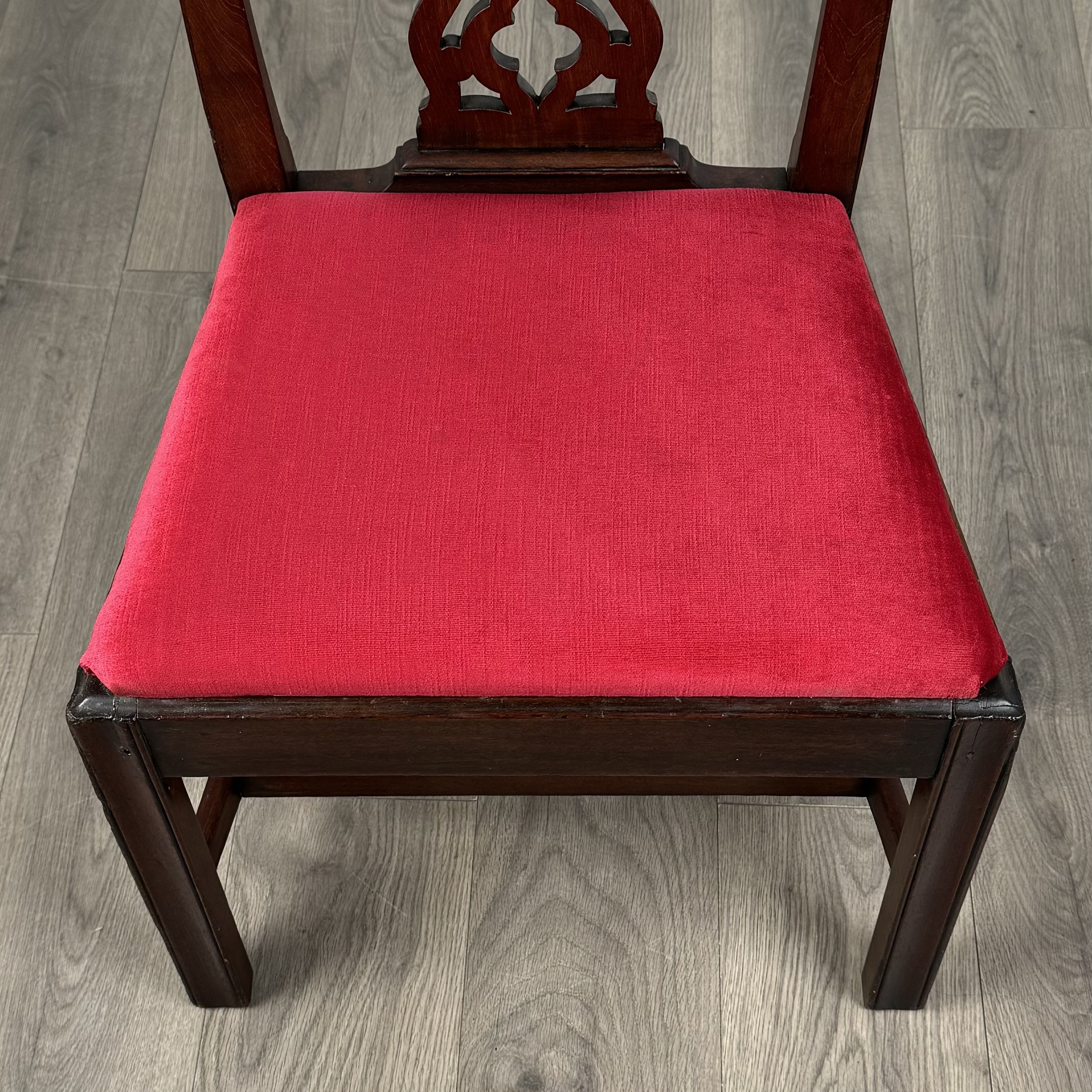 Antique 18th Century Unusual Set Of 8 Irish Dining Chairs