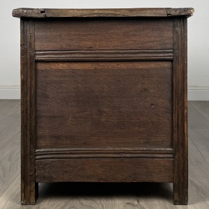Antique 18th Century Carved Oak Coffer