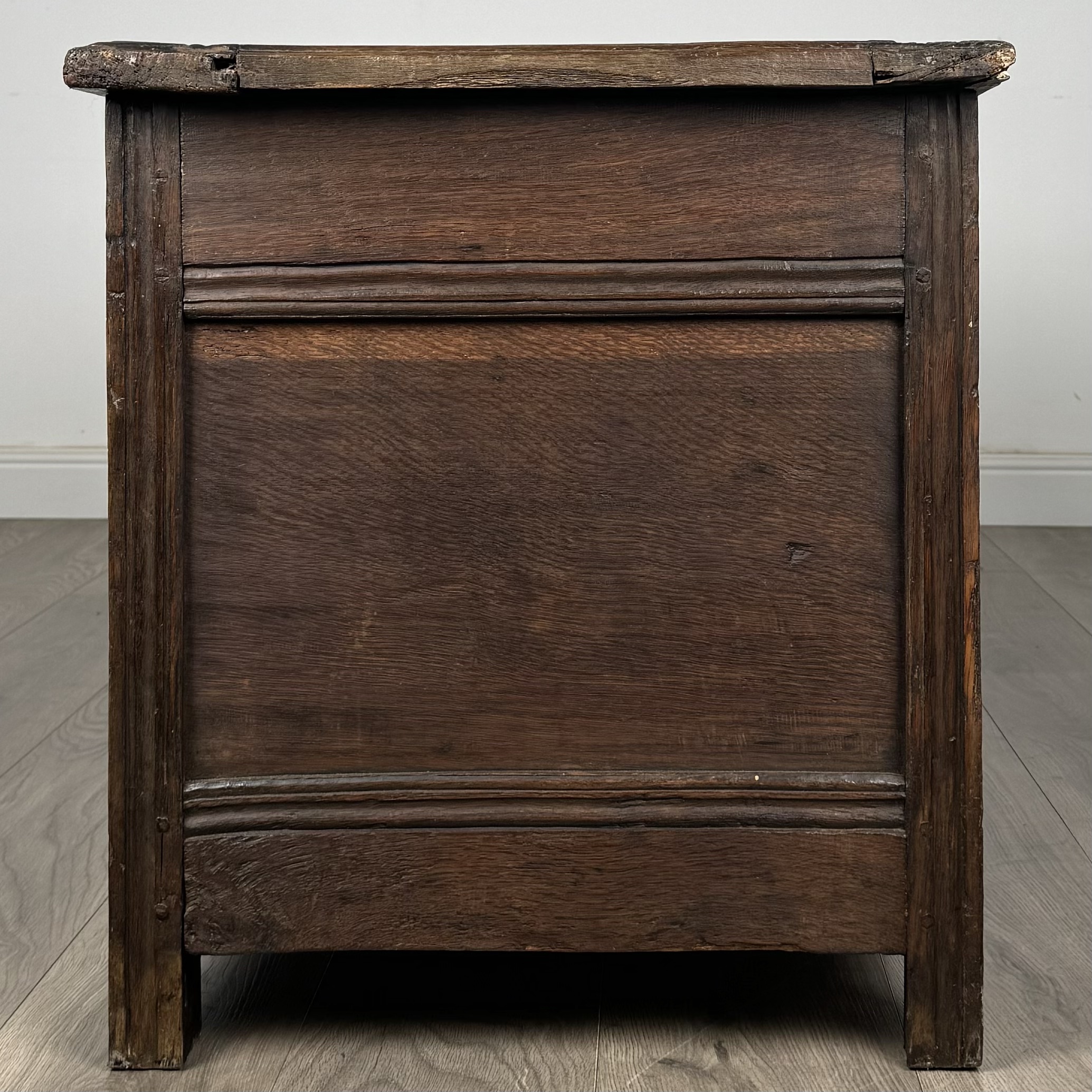 Antique 18th Century Carved Oak Coffer