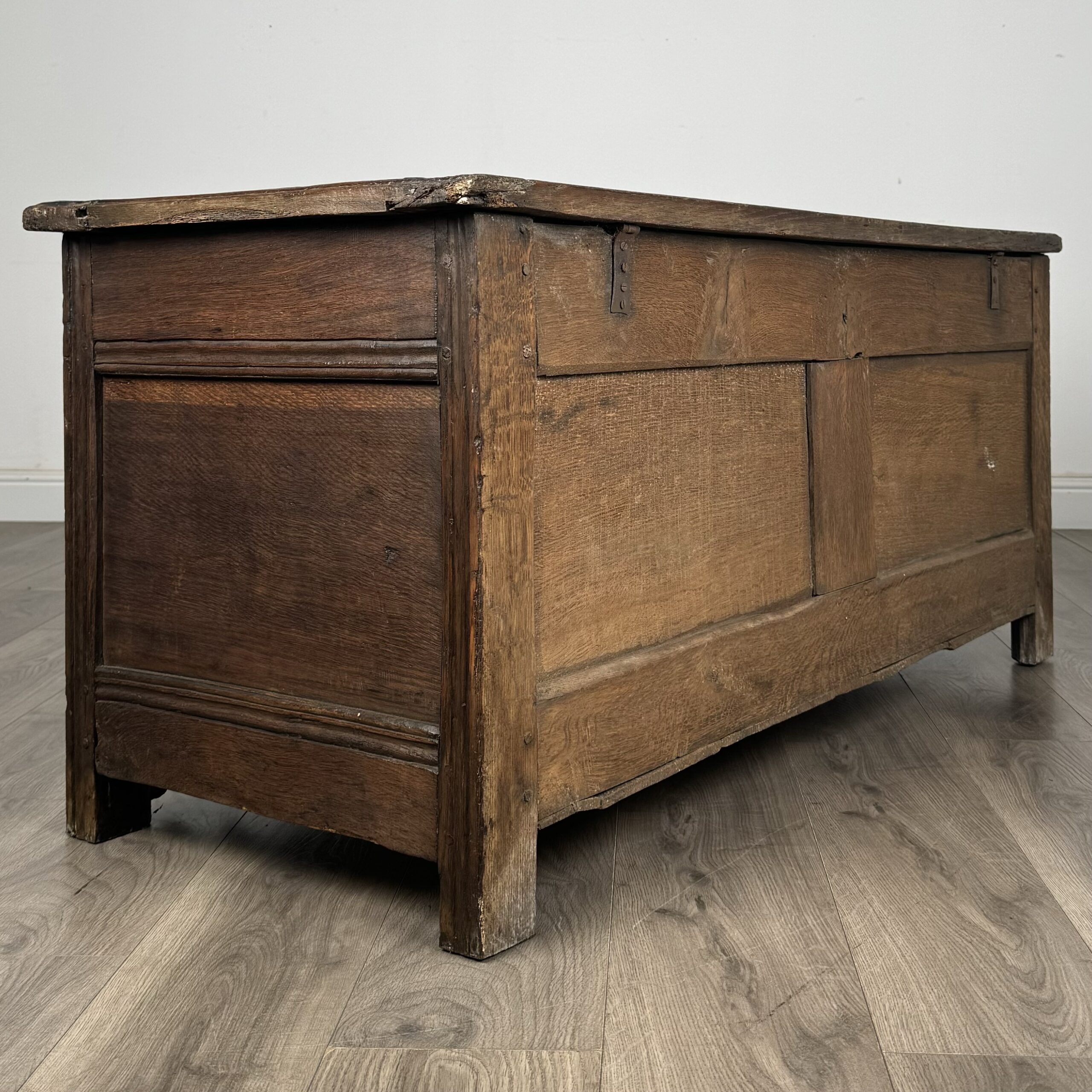 Antique 18th Century Carved Oak Coffer