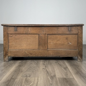 Antique 18th Century Carved Oak Coffer