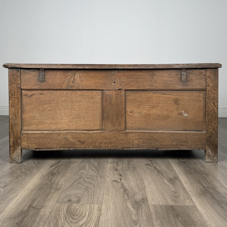 Antique 18th Century Carved Oak Coffer - Image 5