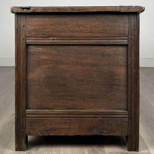 Antique 18th Century Carved Oak Coffer