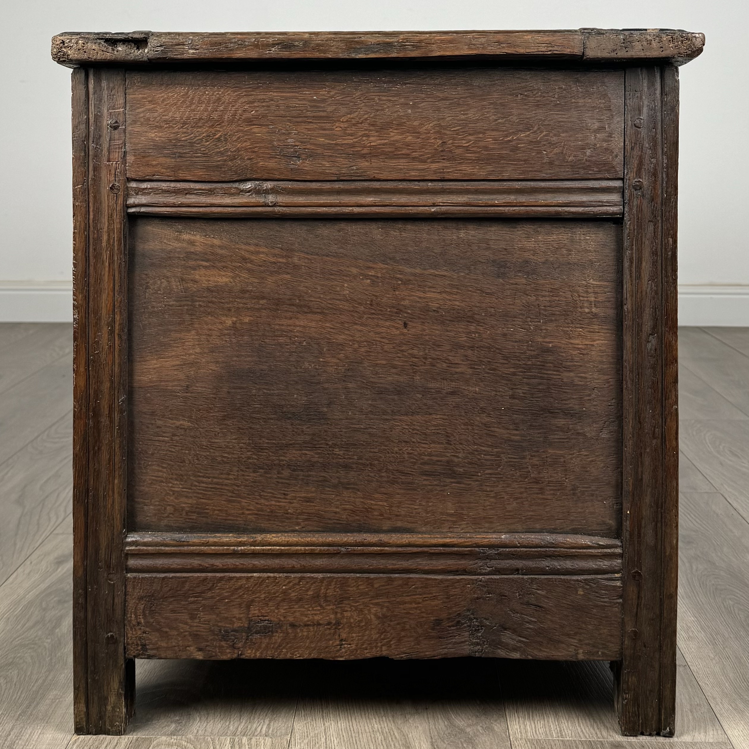 Antique 18th Century Carved Oak Coffer