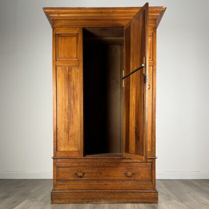Antique Late 19th Century Wardrobe In Satin Walnut - Image 2