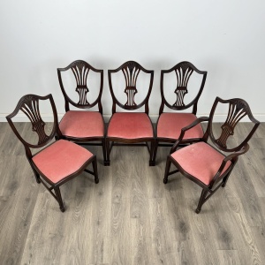 Antique 20th Century Set Of 10 Hepplewhite Style Dining Chairs