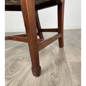 Antique 18th Century Set Of 8 Shield Back Dining Chairs