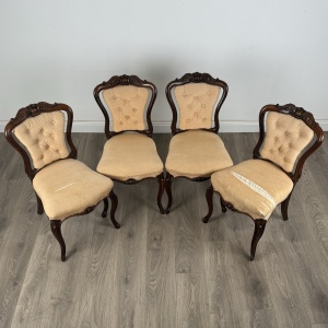 Antique 19th Century Set Of 4 Finest Quality Dining Chairs