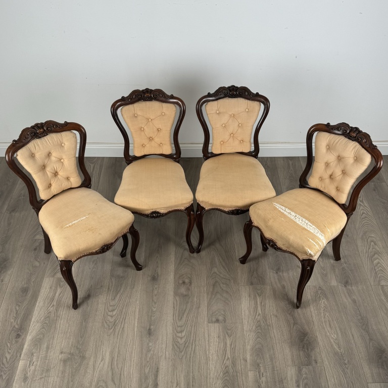Antique 19th Century Set Of 4 Finest Quality Dining Chairs - Image 9