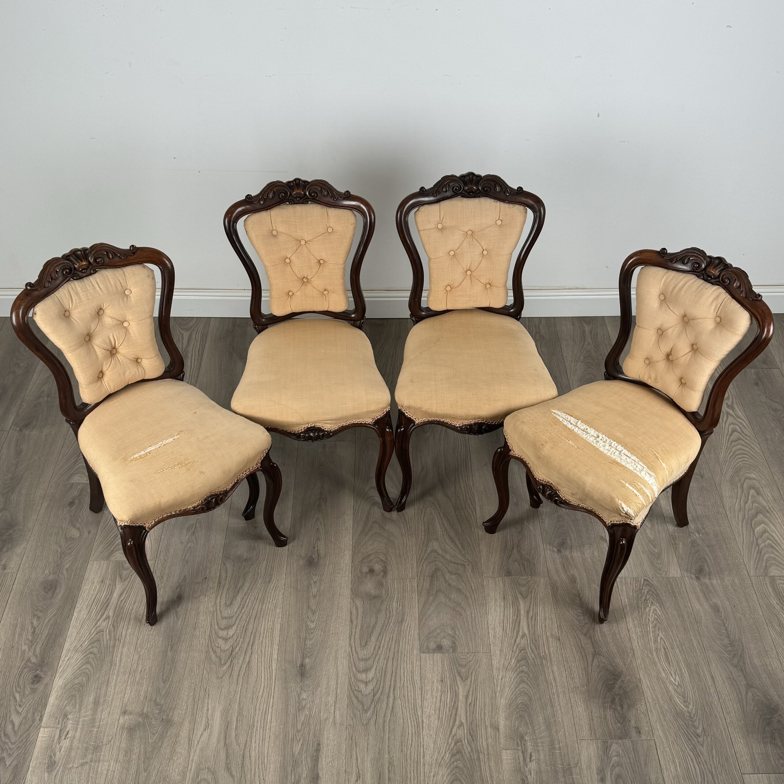 Antique 19th Century Set Of 4 Finest Quality Dining Chairs