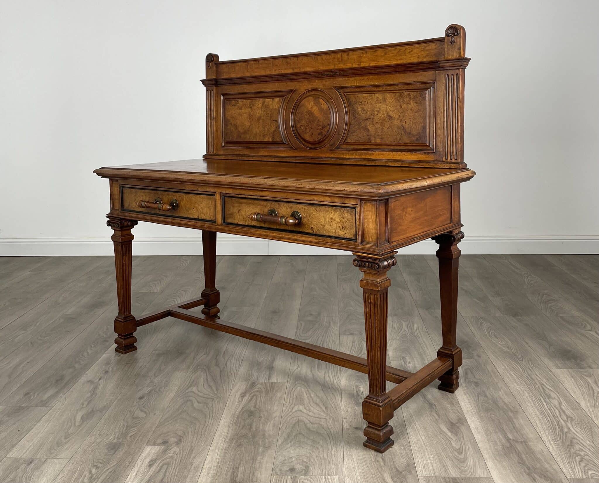 Antique 19th Century Side Table / Console Table In Oak
